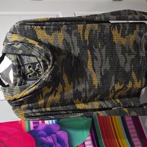 SOLD Ariella Camouflage Lace-Up Top